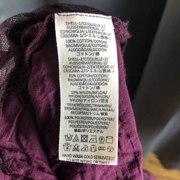 Free People Boho Hippy Floral Embroidered Sheer Paneling Long Sleeve Blouse - Picture 11 of 12